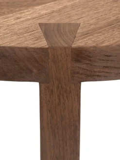 valerie_objects Solid dining table, 90 cm, walnut