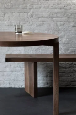 valerie_objects Solid dining table, 90 cm, walnut