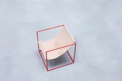 valerie_objects Solo Seat lounge chair, red - leather