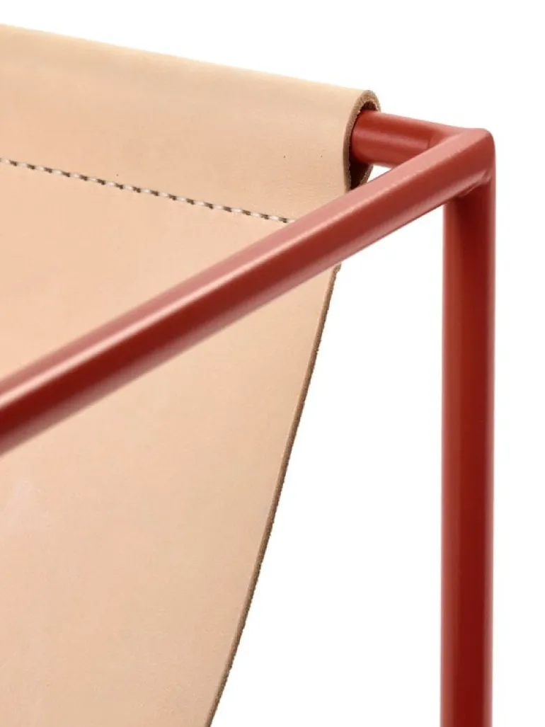 valerie_objects Solo Seat lounge chair, red - leather