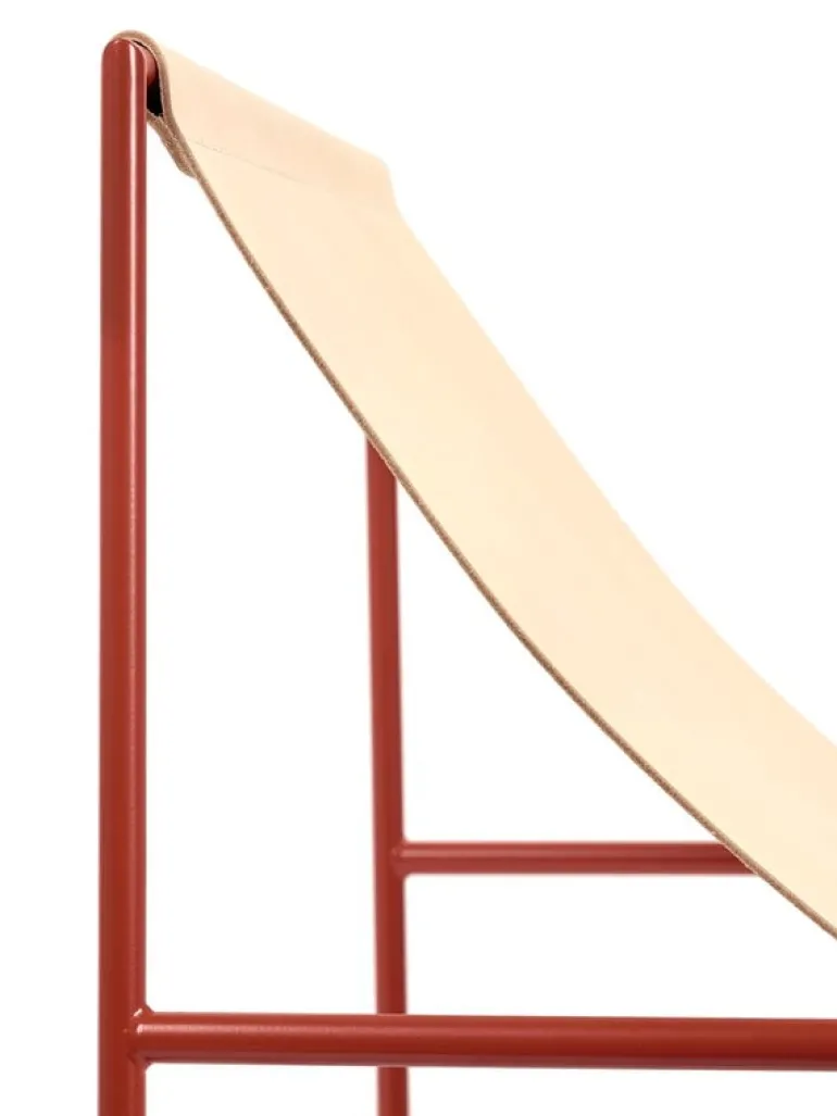 valerie_objects Solo Seat lounge chair, red - leather