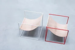 valerie_objects Solo Seat lounge chair, red - leather