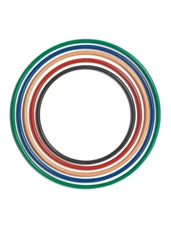 valerie_objects Trivets Round, 5 pcs, lacquered steel, multi colour