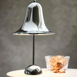Verpan Pantop Portable table lamp 18 cm, chrome