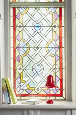 Verpan Pantop Portable table lamp 18 cm, bright red