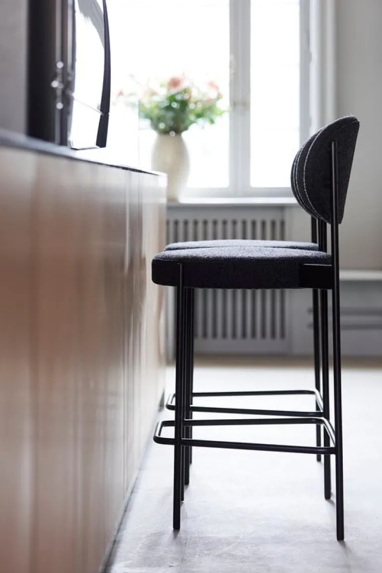 Verpan Series 430 bar chair, dark grey