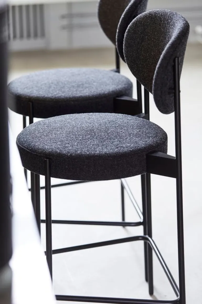 Verpan Series 430 bar chair, dark grey