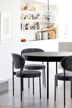 Verpan Series 430 dining table 120 cm, black laminate