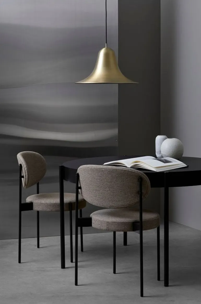 Verpan Series 430 dining table 120 cm, black laminate