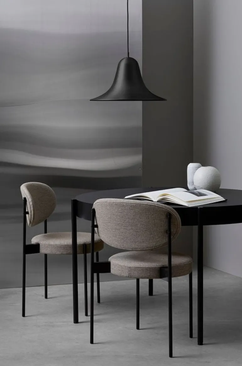 Verpan Series 430 dining table 120 cm, black laminate