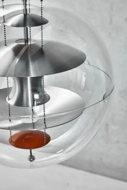 Verpan VP Globe pendant, 40 cm, brushed aluminium