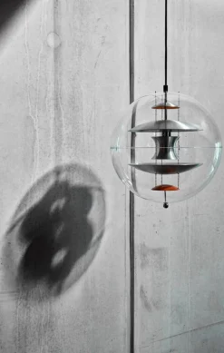 Verpan VP Globe pendant, 40 cm, brushed aluminium