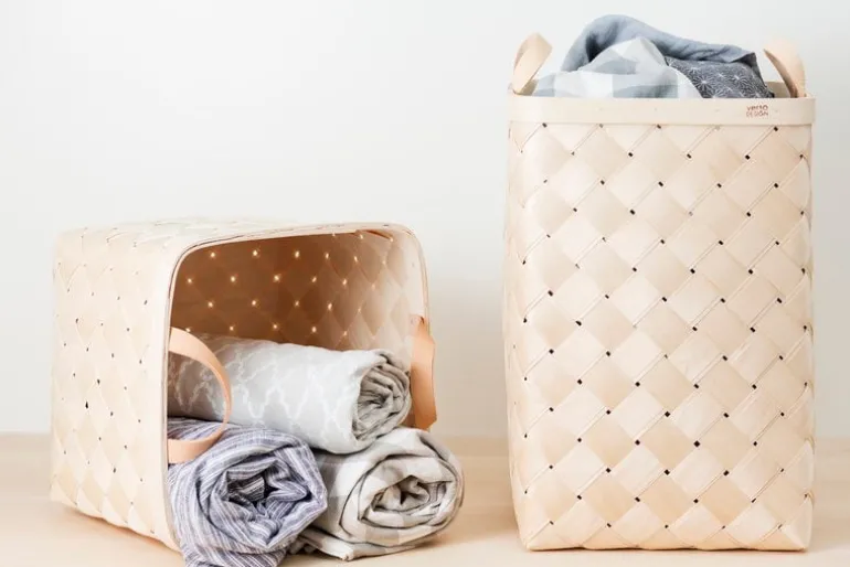 Verso Design Lastu birch basket, L