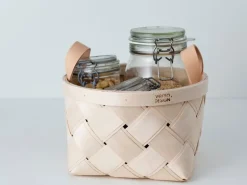 Verso Design Lastu birch basket, round, S