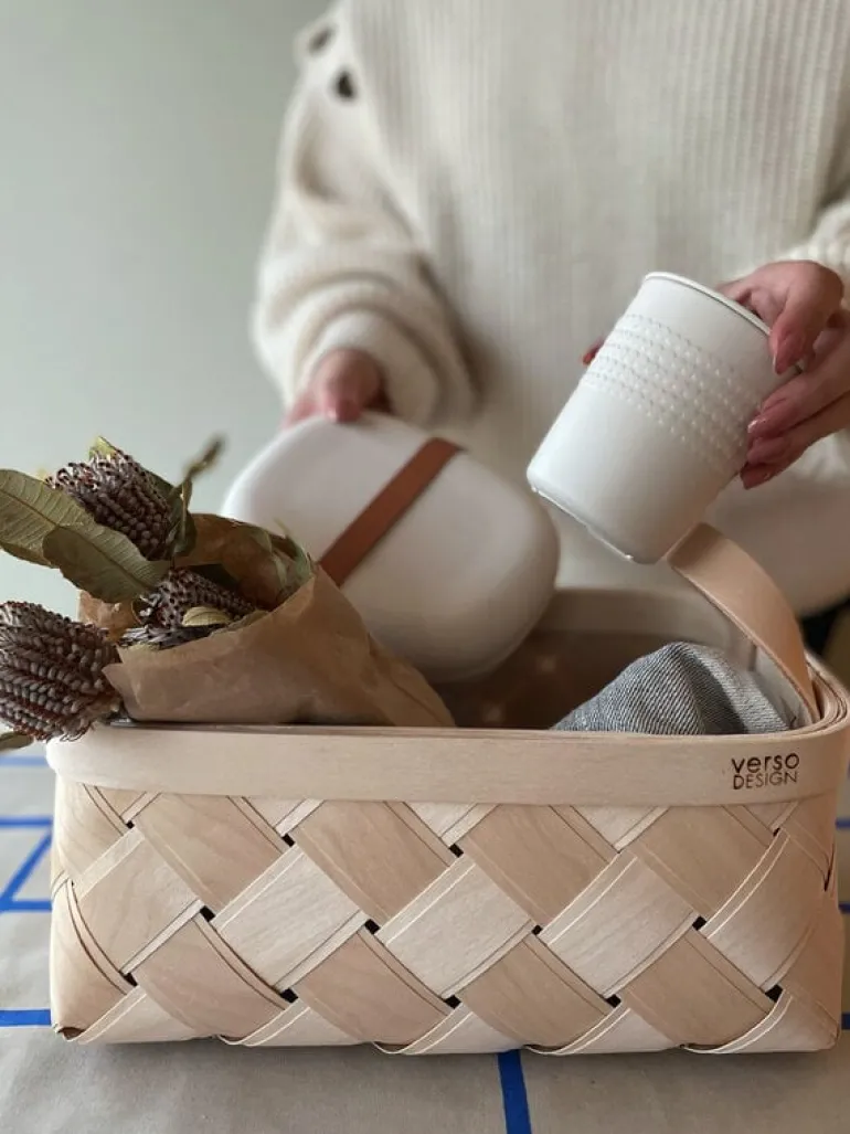 Verso Design Lastu birch basket, rectangle, S