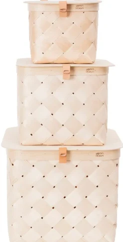 Verso Design Lastu birch basket with lid, M