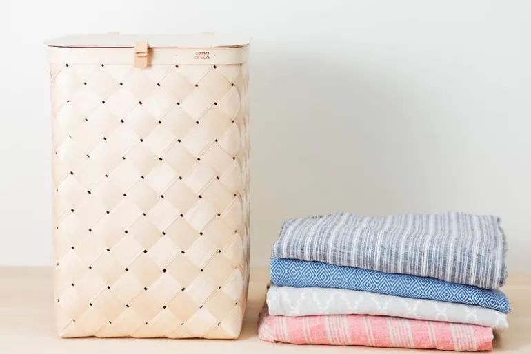 Verso Design Lastu Maxi birch basket with lid