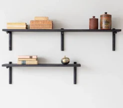 Verso Design Tikas wall shelf, 19 x 120 cm, black