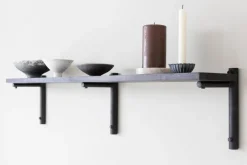 Verso Design Tikas wall shelf, 19 x 120 cm, black