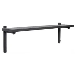 Verso Design Tikas wall shelf, 19 x 80 cm, black