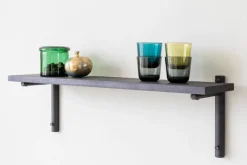 Verso Design Tikas wall shelf, 19 x 80 cm, black