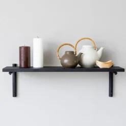 Verso Design Tikas wall shelf, 24 x 80 cm, black
