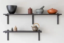 Verso Design Tikas wall shelf, 24 x 80 cm, black