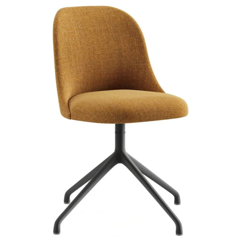 Viccarbe Aleta chair, pyramid swivel base, black - Remix 433