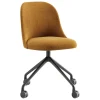 Viccarbe Aleta chair, pyramid casters base, black - Remix 433