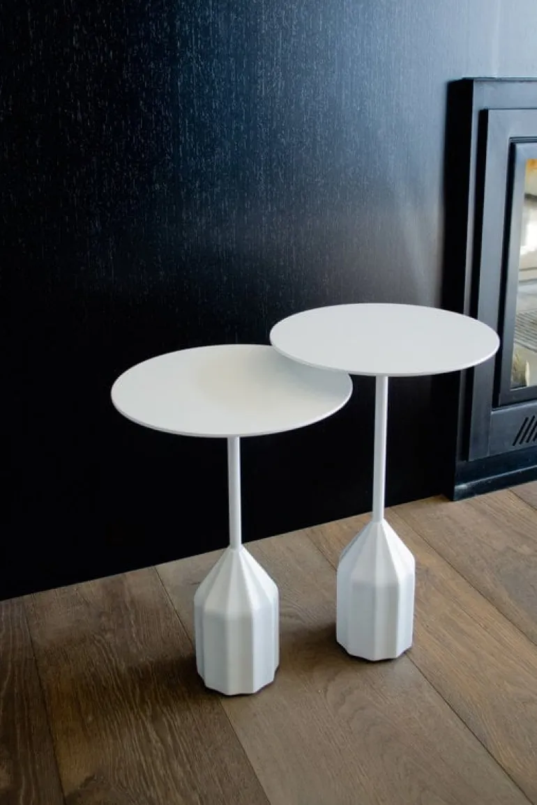 Viccarbe Burin Mini side table, 36 cm, white