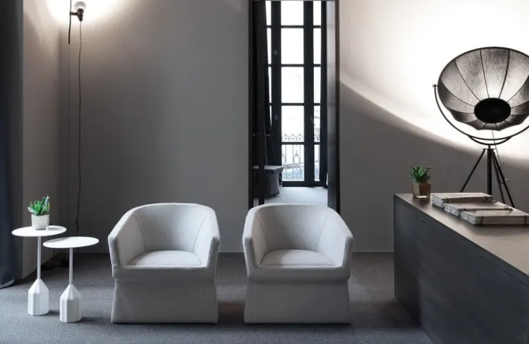 Viccarbe Burin Mini side table, 36 cm, white