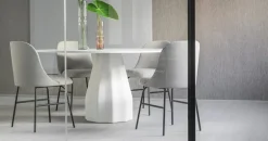 Viccarbe Burin table, 150 cm, white - lacquered white