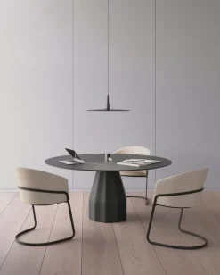 Viccarbe Burin table, 150 cm, black - lacquered black