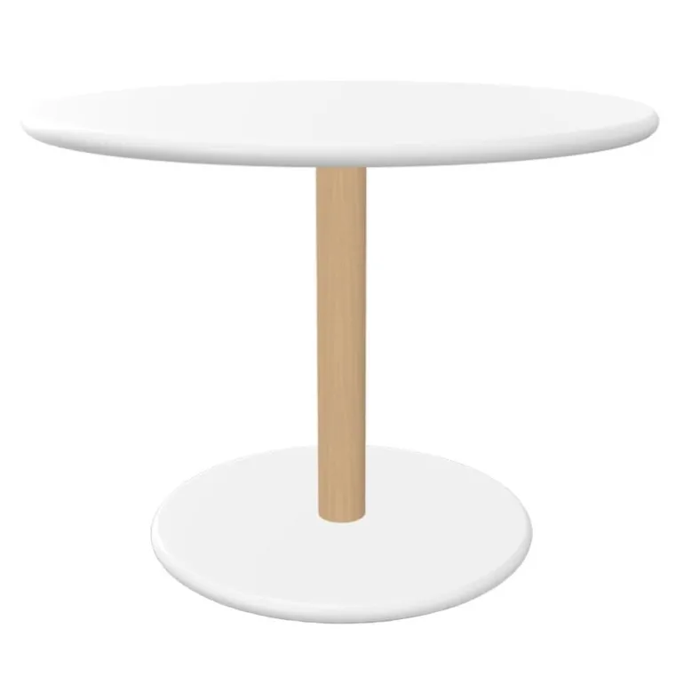 Viccarbe Common low table, 60 cm, matt beech - white