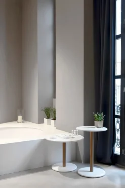 Viccarbe Common low table, 60 cm, matt beech - white