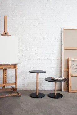 Viccarbe Common low table, 60 cm, matt beech - black