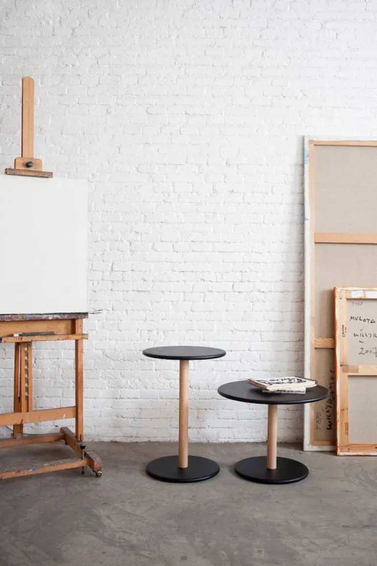 Viccarbe Common low table, 60 cm, matt beech - black