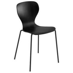 Viccarbe Ears chair, black metal - ash black