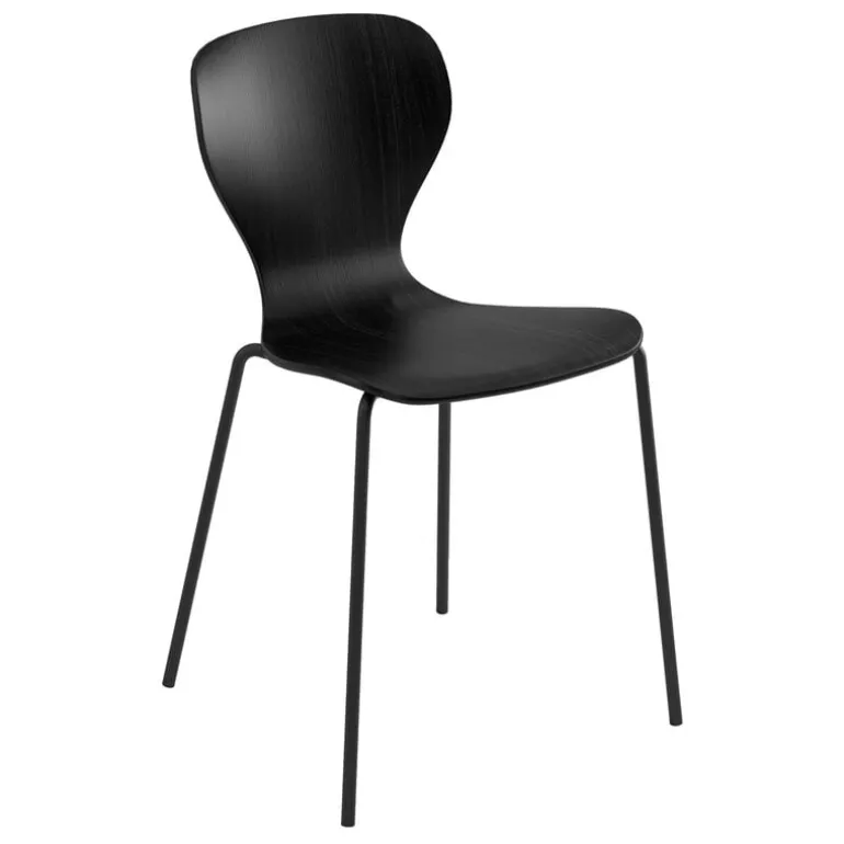 Viccarbe Ears chair, black metal - ash black