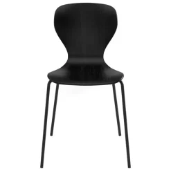 Viccarbe Ears chair, black metal - ash black