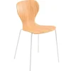 Viccarbe Ears chair, white metal - matt oak