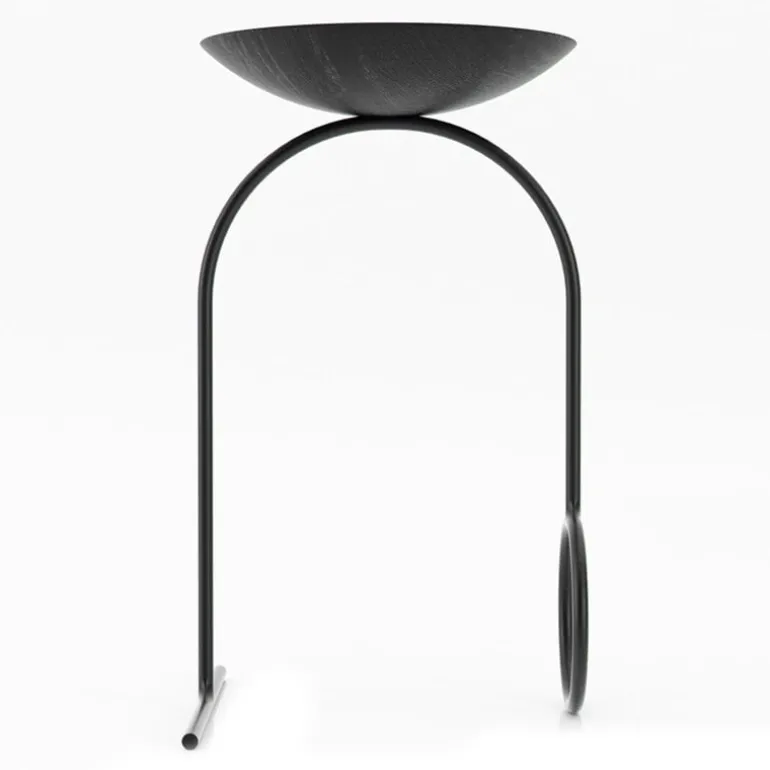 Viccarbe Giro sculpture table, black