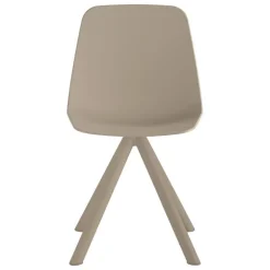 Viccarbe Maarten chair, metal swivel base, taupe