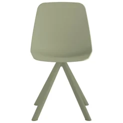 Viccarbe Maarten chair, metal swivel base, dusty green