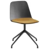 Viccarbe Maarten chair, pyramid swivel base, black - brown seat cushion
