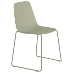 Viccarbe Maarten chair, sled base, dusty green