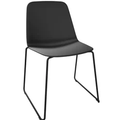 Viccarbe Maarten chair, sled base, black