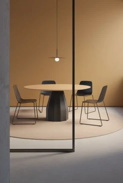 Viccarbe Maarten chair, sled base, black