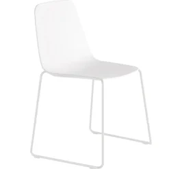 Viccarbe Maarten chair, sled base, white