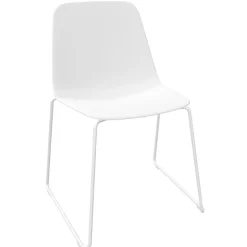 Viccarbe Maarten chair, sled base, white